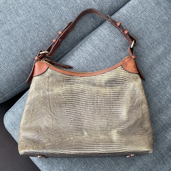 Dooney & Bourke Embossed Lizard Hobo Bag - Picture 4 of 10